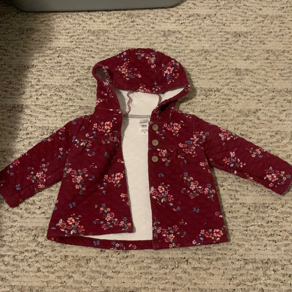 Maroon floral jacket